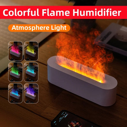 Flame LED Aroma Diffuser Humidifier oil lamp
