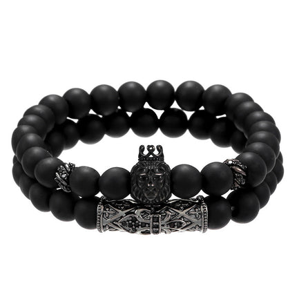 LION STONE-BEADS BRACELET