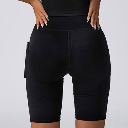 Biker Shorts Women Tummy Control  No Seam High Waist Yoga Gym Workout Running Volleyball Shorts With Pockets