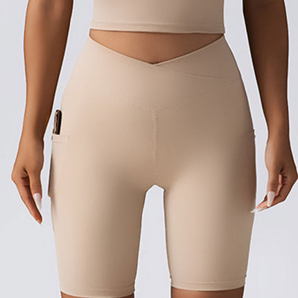 3 Pack Biker Shorts With Pockets High Waist Tummy Control Running Workout Polymide Gym Volleyball Yoga Shorts
