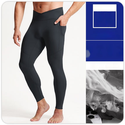 Men's Autumn And Winter Cross High Top Sports Tight Trousers