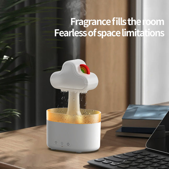 Rainbow LED Ultrasonic Humidifier – 500ML Cool Mist Aroma Diffuser