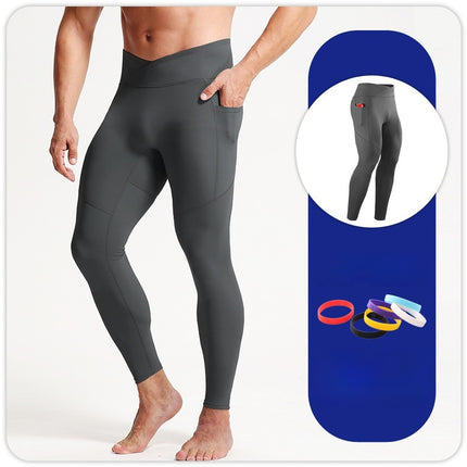 Men's Autumn And Winter Cross High Top Sports Tight Trousers