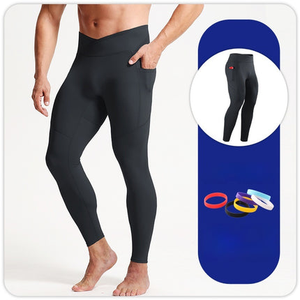Men's Autumn And Winter Cross High Top Sports Tight Trousers