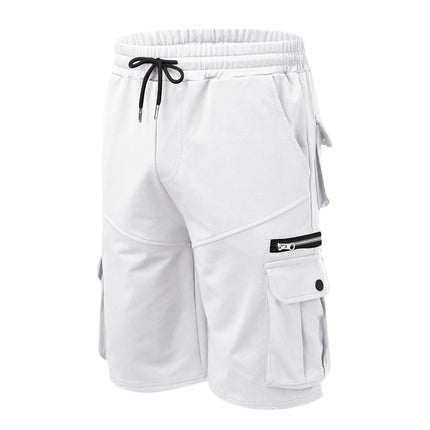 Summer Men's Double Pocket Zipper Casual Workwear Fitness Sports Shorts