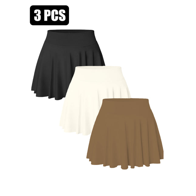 3PACK Seamless Tennis Shorts Skirt For Women