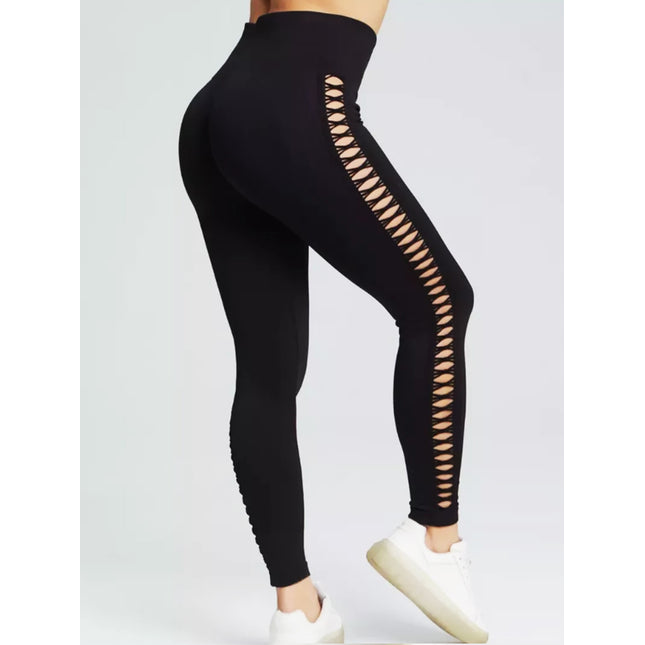 6Pcs Tie-dye Cut-out Leggings Women's Yoga Pants