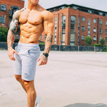Mens Running Fitness Five-Point Shorts Cotton Mens Sports Shorts Middle Pants Basketball Training Gym Workout Board Short