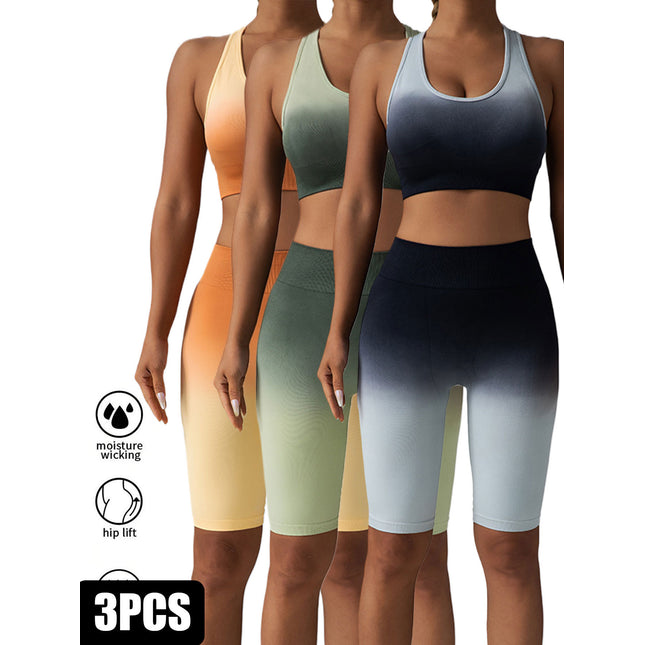 3 Pack Women Workout Shorts Scrunch Shorts Seamless High Waisted Contour Gym Yoga Biker Shorts