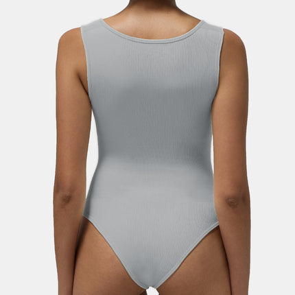 Women's One-piece Set Sleeveless Square Neck Skinny Yoga Bodysuit, Women's Sportswear Clothing