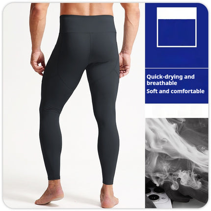 Men's Autumn And Winter Cross High Top Sports Tight Trousers