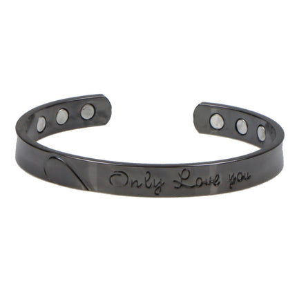Gunmetal Magnetic Health Bracelet for Women