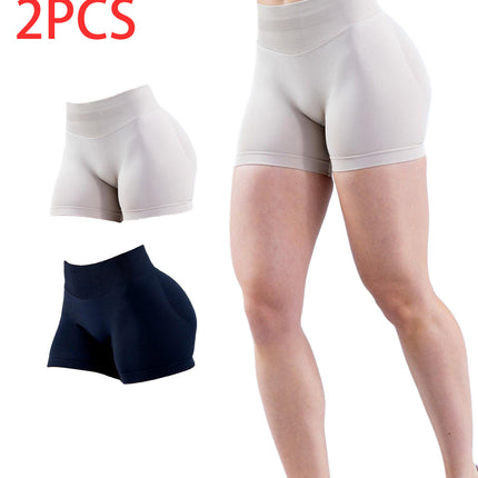 2pcs Quick-drying Breathable Yoga Shorts