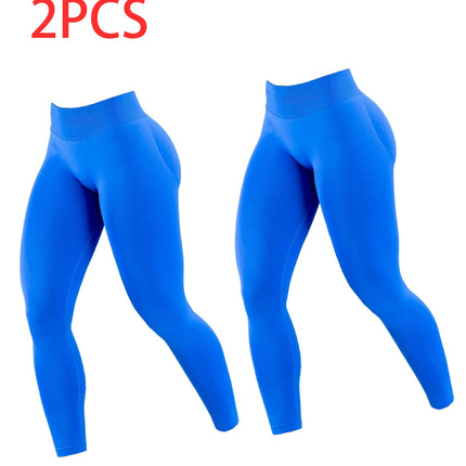 2pack Solid-color Yoga Exercise Leggings