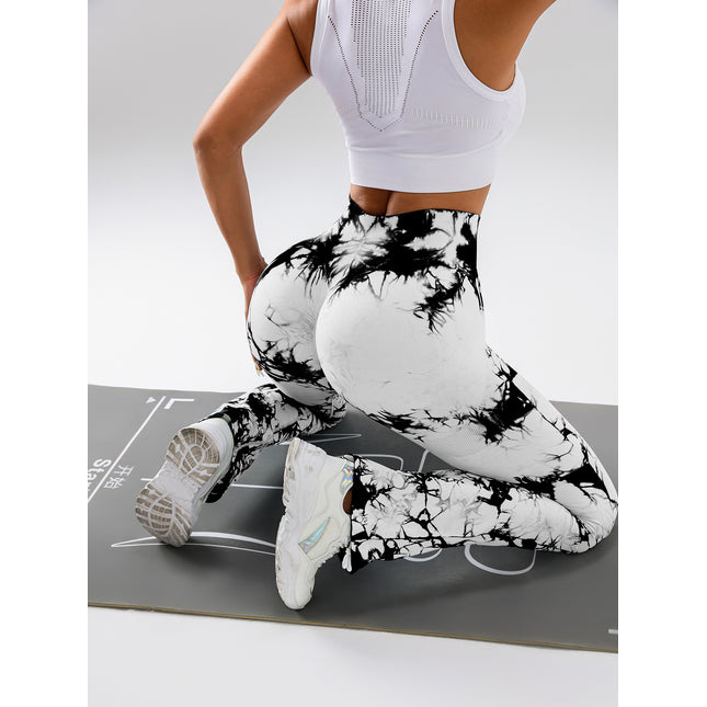 3 Pack Tie Dye Seamless High Waisted Workout Leggings For Women Scrunch Butt Lifting Yoga Gym Athletic Pants,, Leggings For Women Scrunch Butt Lifting Yoga Gym Athletic Pants