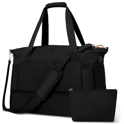 Travel Duffel Bag Sports Gym Bag For Girls Teen Birthday Gifts, Personal Item Weekender Bag Carry On Tote Bags For Women Men,Waterproof Overnight Luggage Bag With Trolley Sleeve