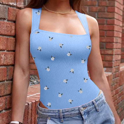 Women's One-piece Set Sleeveless Square Neck Skinny Yoga Bodysuit, Women's Sportswear Clothing