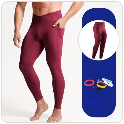 Men's Autumn And Winter Cross High Top Sports Tight Trousers
