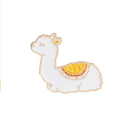 QIHE JEWELRY Alpaca pin Sheep brooches Cartoon brooch Badges Lapel pin Cute Kawaii Jewelry for girls Alpaca jewelry collection