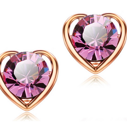 Peach Heart Jewelry Set