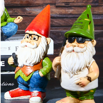 Garden Series Desktop Santa Claus Home Commemorative Painted Ornaments