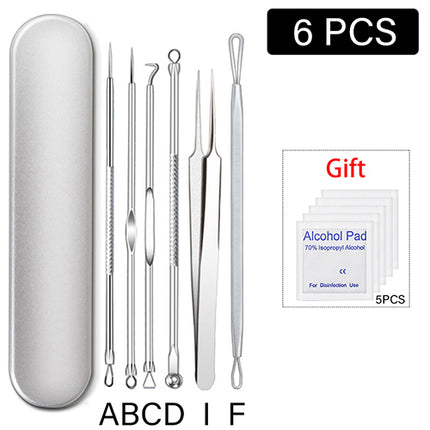 11/8/6/4pcs Acne Blackhead Removal Needles Skin Care Facial Cleaning