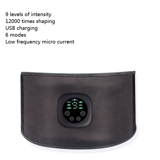 Smart Digital Display Fitness EMS Belt Abdominal Instrument Boxed Abdominal Muscle Trainer Lazy Fitness Artifact