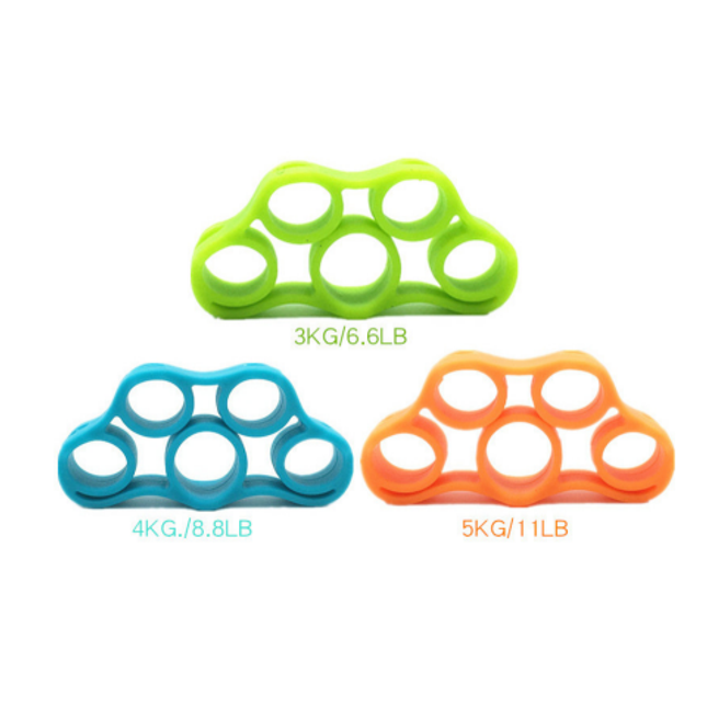 Silicone Finger Trainer Hand Gripper Resistance Bands Fitness