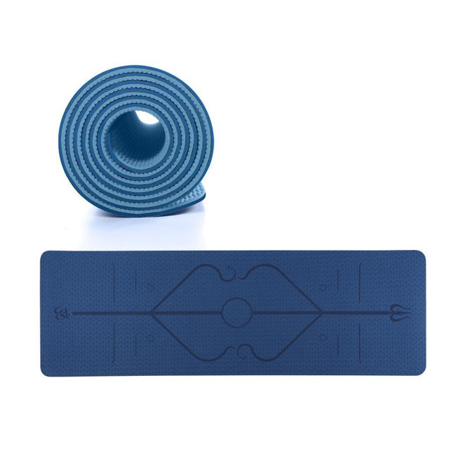 TPE Yoga Mat Non Slip Carpet Environmental Fitness 183*61cm