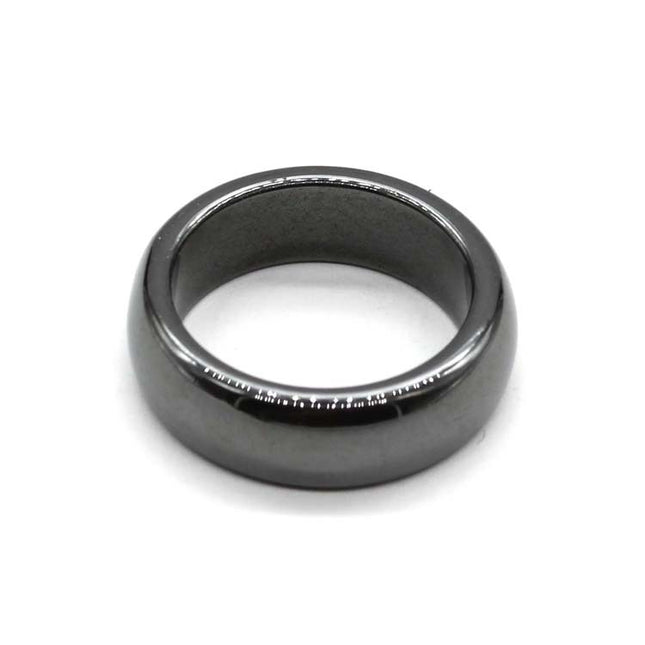 Health Care Natural High Black Gallstone Shank Ring