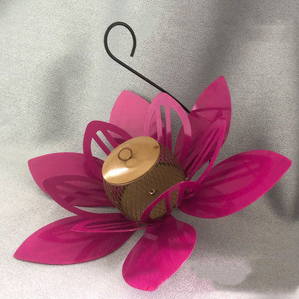 Outdoor Metal Garden Art Flower And Bird Feeder Garden Decoration
