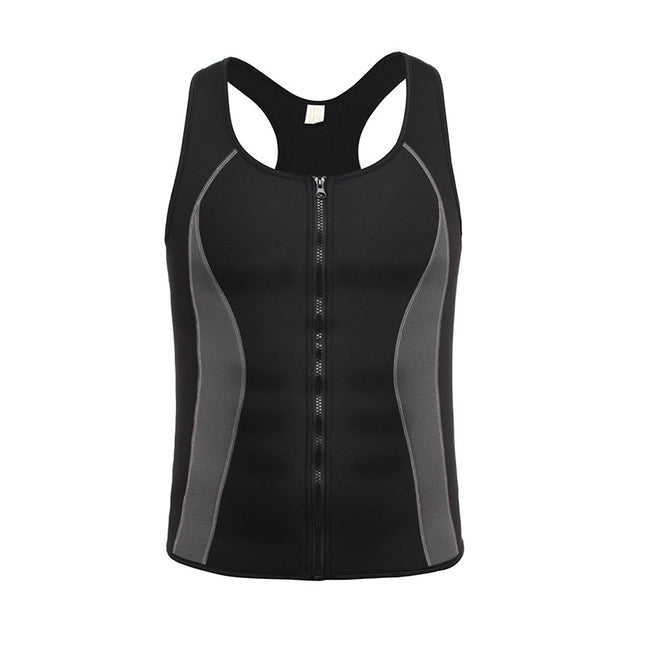 Men's zipper fitness top
