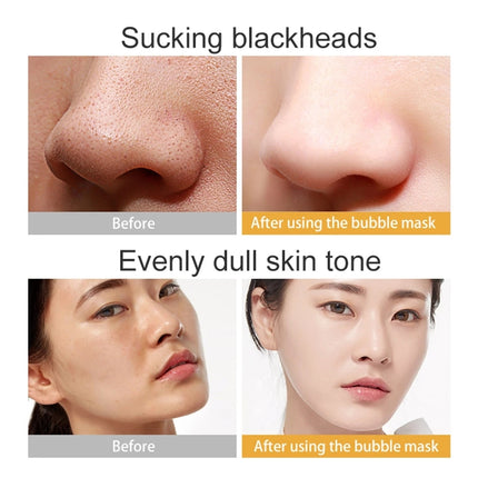 1pc Black Sea Salt Pure Moisturizing Bubble Facial Mask Deep Cleansing