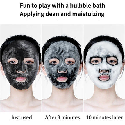 1pc Black Sea Salt Pure Moisturizing Bubble Facial Mask Deep Cleansing