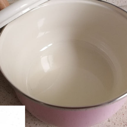 Japanese Enamel Soup Baby Food Supplement Milk Pot