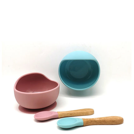Baby food supplement silicone bowl suction cup bowl