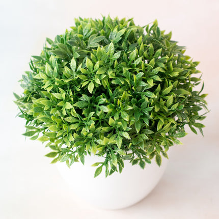 Green fake flower pot