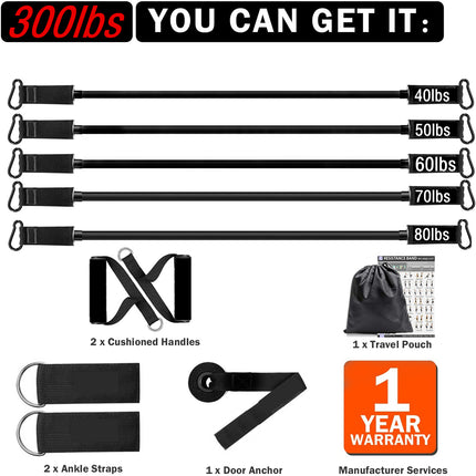 300lb Fitness Booty Resistance Elastic Band Workout For Training Home
