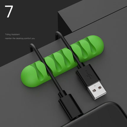 Smart Cable Holder Silicone Flexible Cable Winder Wire Organizer Holder Cord Management Clip For USB Earphone Network Cable