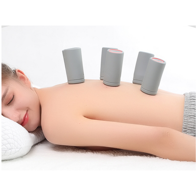 Electric Silicone Cupping Therapy Equipment Full Body Massage EMS Pulse Massager Suction Jar Pressure Vacuum Cupping Health Care