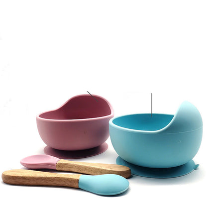Baby food supplement silicone bowl suction cup bowl