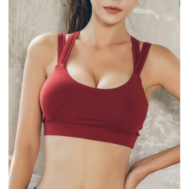 Double strap fitness bra