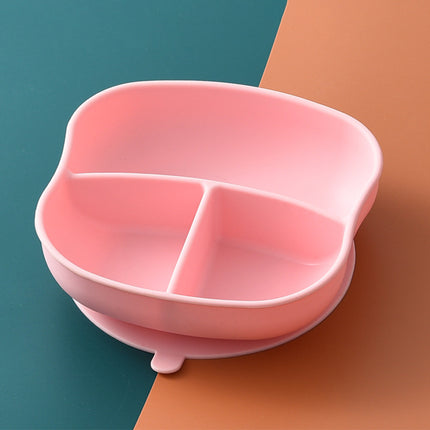 Big Sucker Children's Silicone Dinner Plate Integrated Food Supplement Partitioned