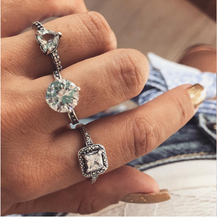 Diamond set ring jewelry