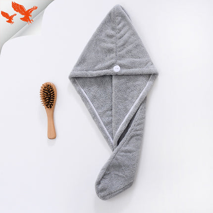 Water-absorbing And Quick-drying Superfine Fiber Coral Fleece Hair Dryer Cap