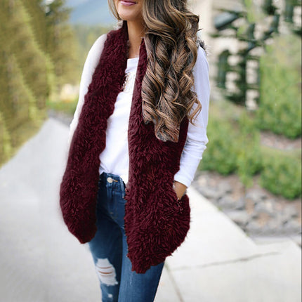 European and American Plush Waistcoat Vest Women Women's Clothing