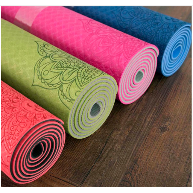Two-color TPE Non-slip Yoga Mat Fitness Mat