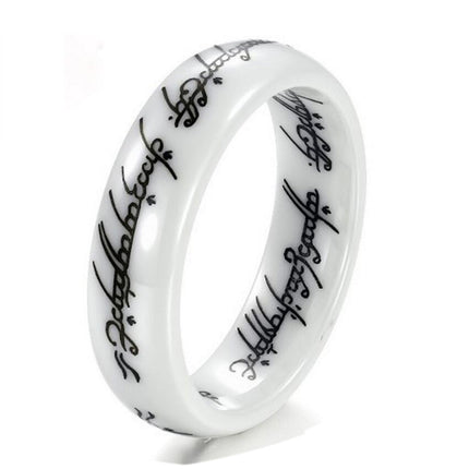 Ceramic Ring Men's Jewelry Jewelry Glossy Laser