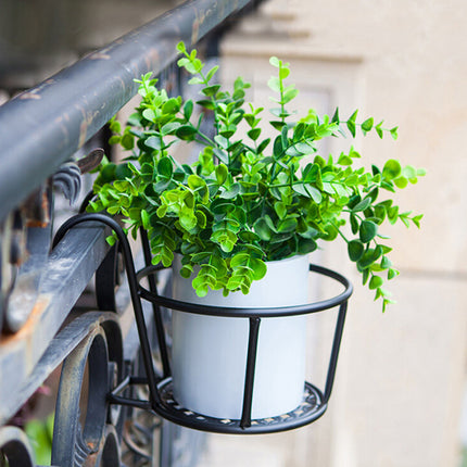 Chrome Black Metal Plant Pot Holder Outdoors Decoration Flower