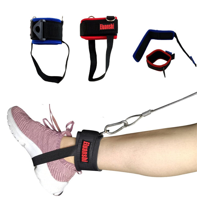 Adjustable D-ring Ankle Straps Gym With Foot Strap Cable Machine